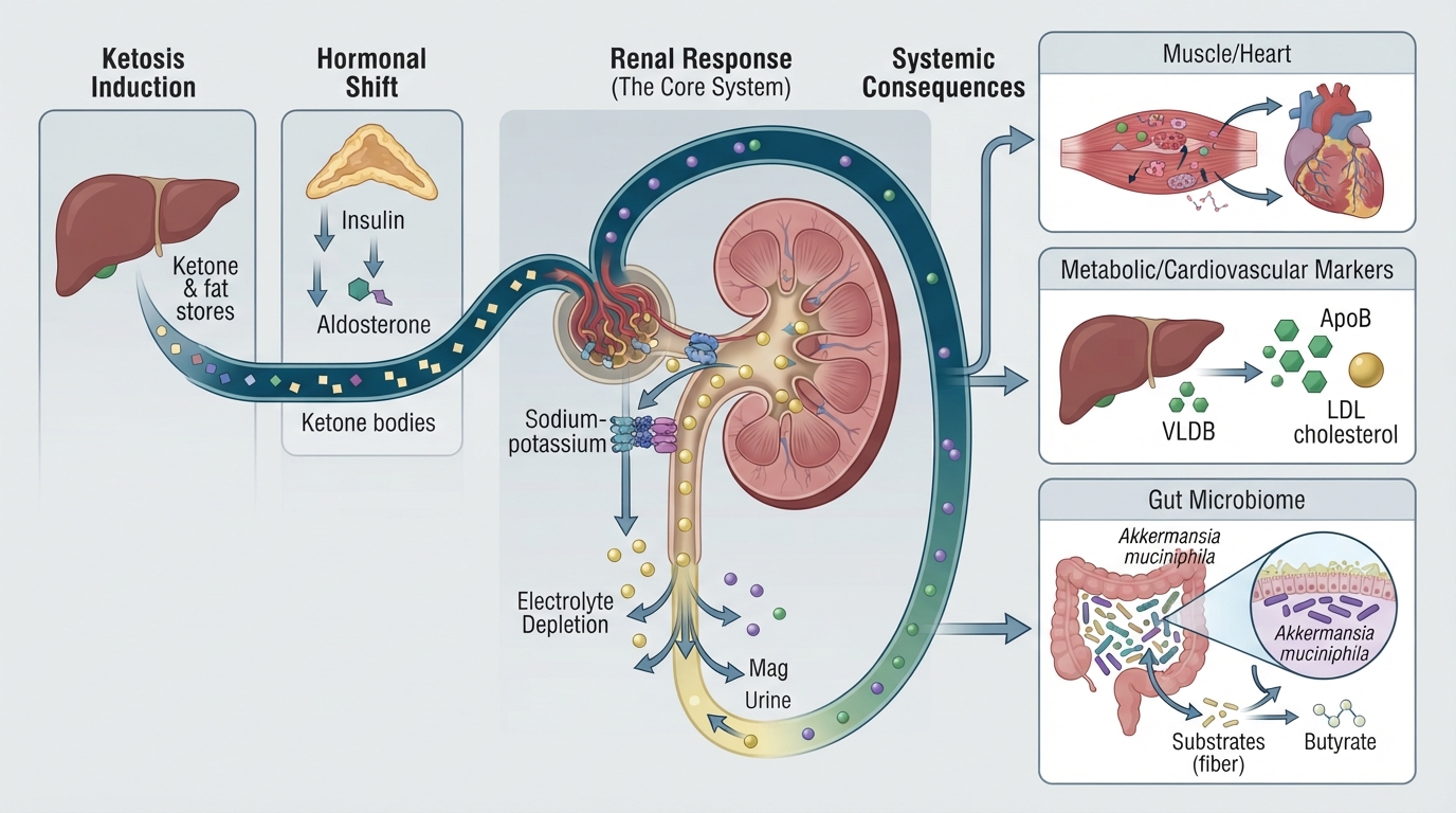 An illustration explaining the key ideas of keto electrolyte imbalance